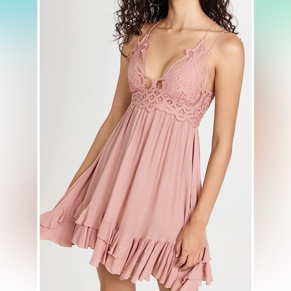 NWT - FREE PEOPLE - ADELLA SLIP COLOR ROSE - Picture 2 of 6